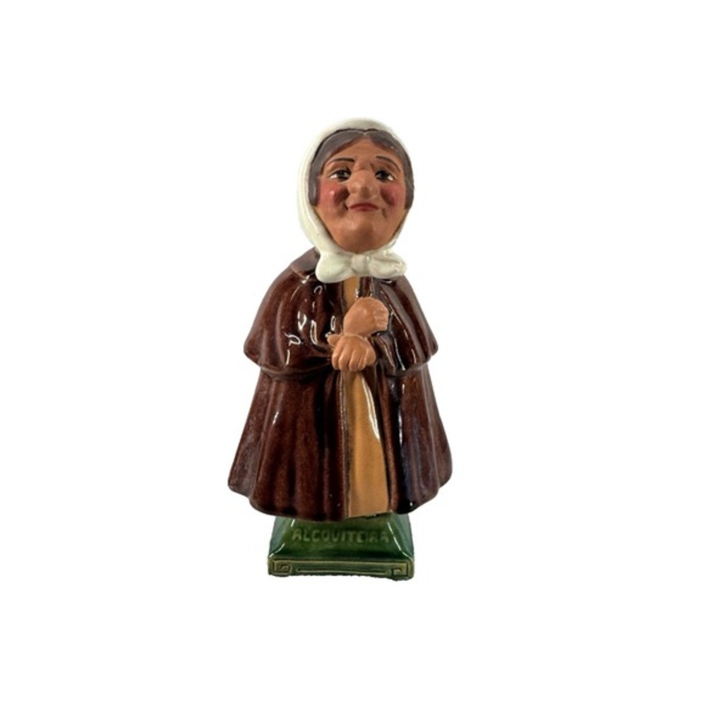 Bordallo Pinheiro Alcobaça Bobblehead Figurine Double Nodder In Motion Portugal